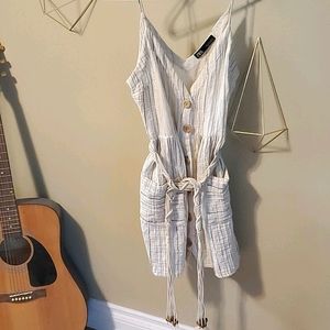 Zara Striped Belted Summer Dress with Pockets